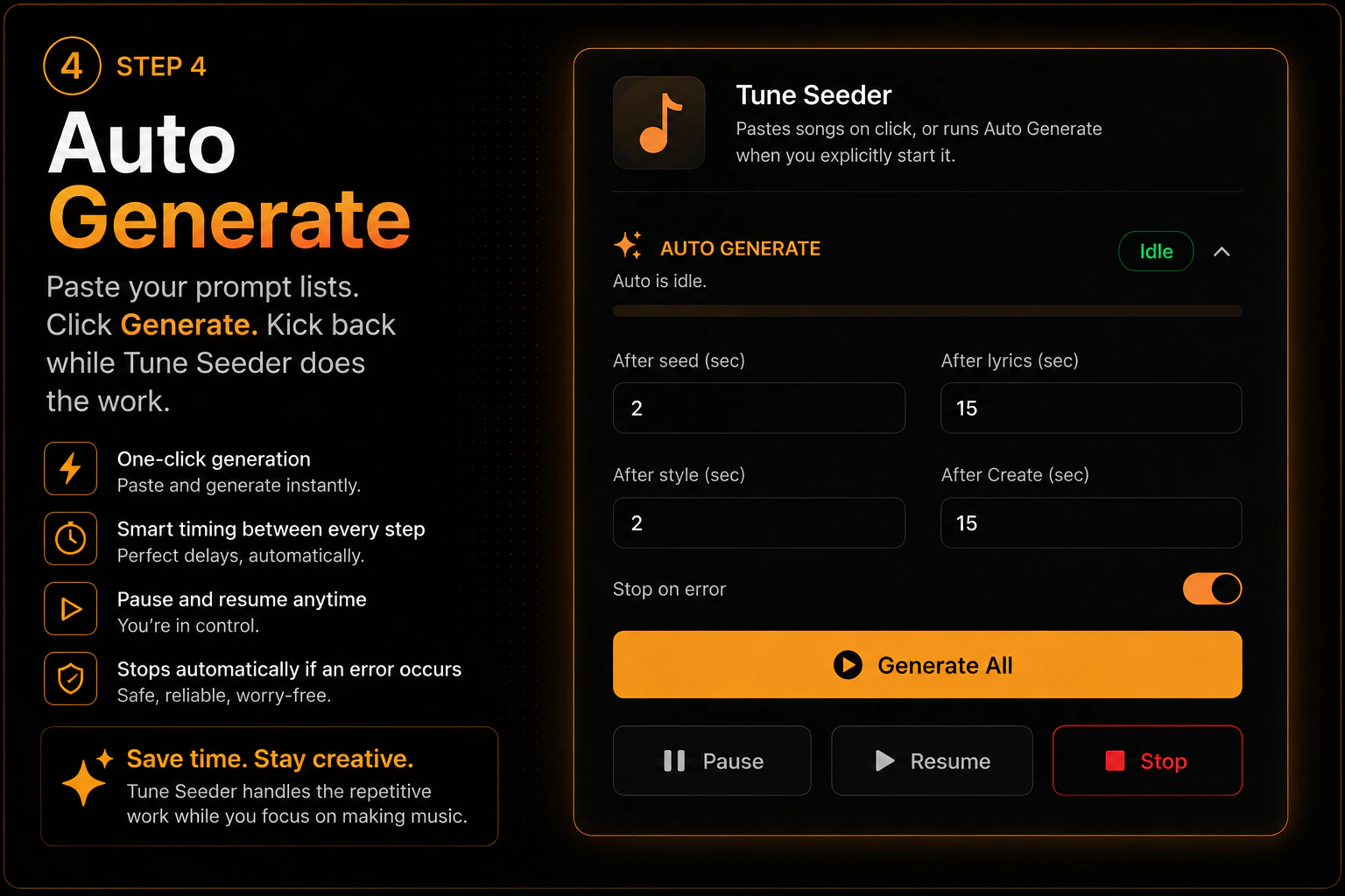 Step 4 — Auto Generate your entire song list