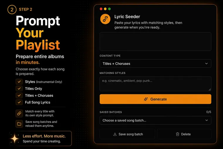 Step 2 — Prompt your playlist with matching styles