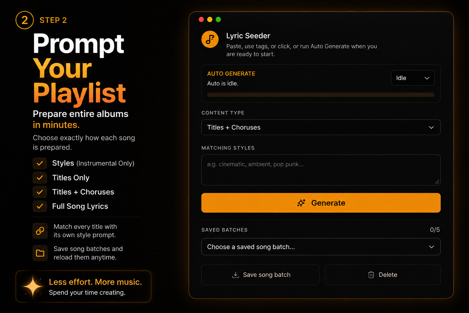 Step 2 — Prompt your playlist and prepare entire albums