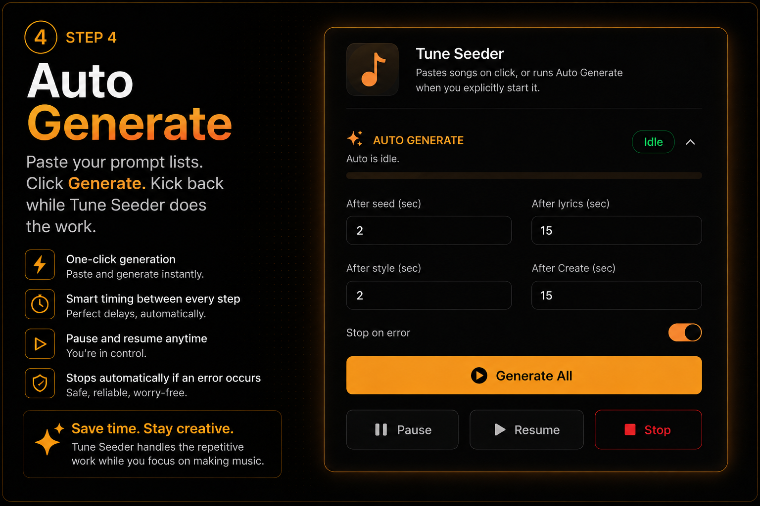 Step 4 — Auto Generate your entire song list